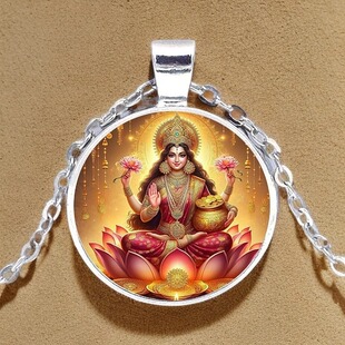 印度Tripura Sundari特里普拉邦桑达里美丽女神护身符吊坠2.5cm