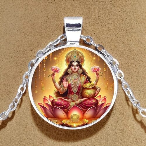 印度Tripura Sundari特里普拉邦桑达里美丽女神护身符吊坠2.5cm