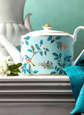 Fortnum&Mason福南梅森英国山茶花骨瓷茶壶高端茶具瓷器商务送礼