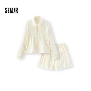 oversize外套2026新款 防晒凉感短裤 气质户外两件套 女夏季 森马套装