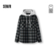 森马夹克男春季 经典 衬衫 商场同款 格纹外套2026新款 宽松连帽上衣M