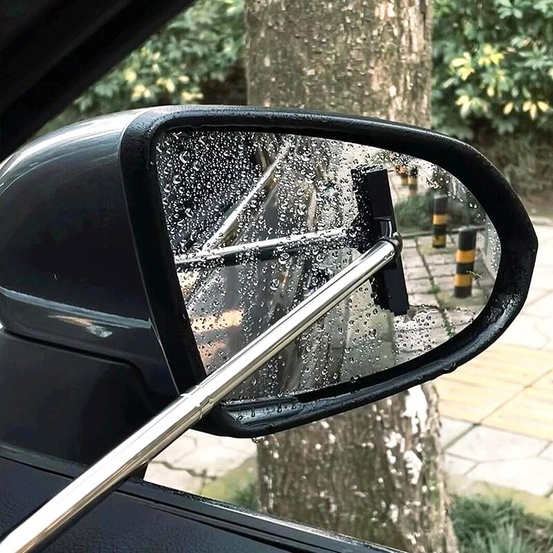 后照镜刮水器汽车玻璃雨刮器侧窗无骨雨刷可伸缩静音除雾防雨神器图片