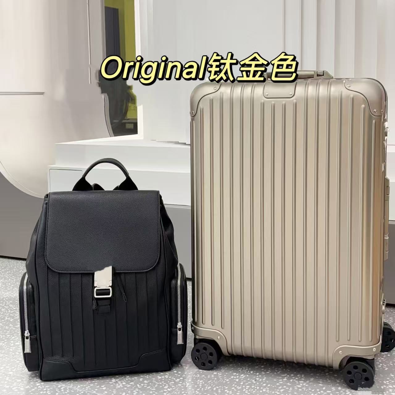 thumbnail for Celebrity-Style Aluminum-Magnesium Alloy Suitcase Original 21inch Carry-On Suitcase Aluminum Frame Trolley Suitcase Travel Suitcase 31inch