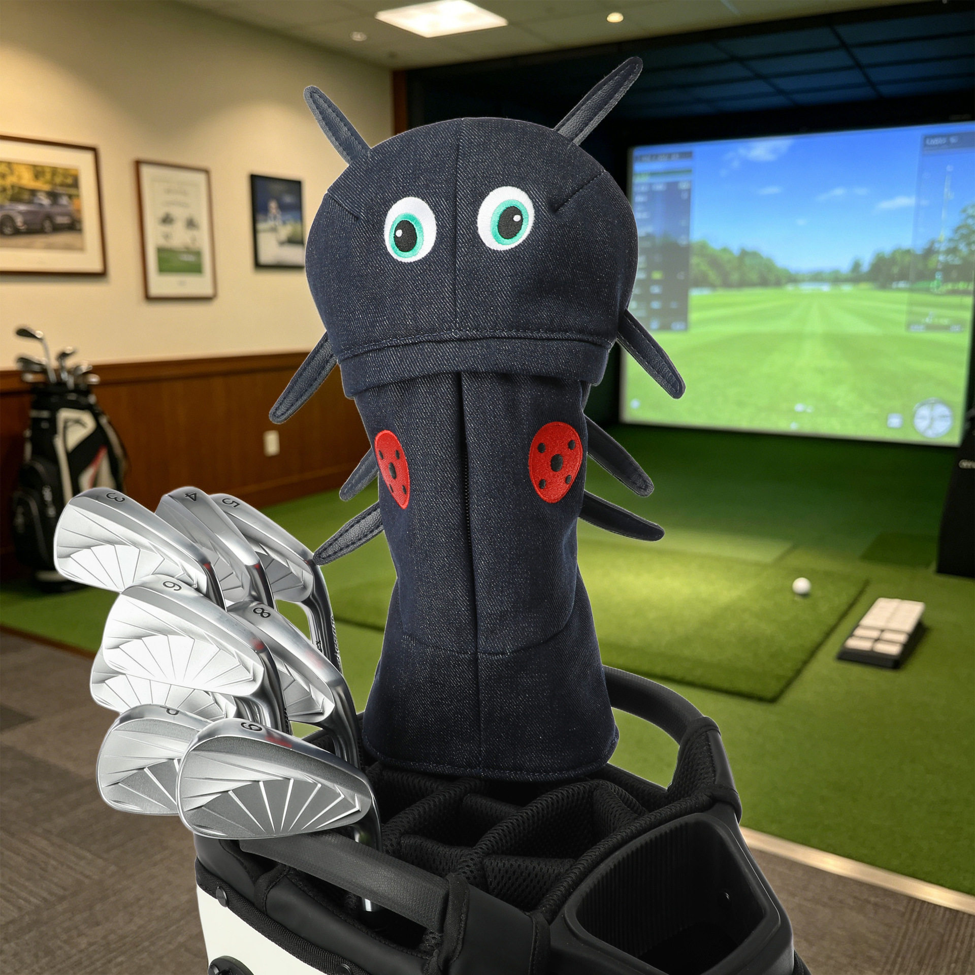 一号木高尔夫木杆套 个性瓢虫造型高尔夫球杆保护套 Golf Cover