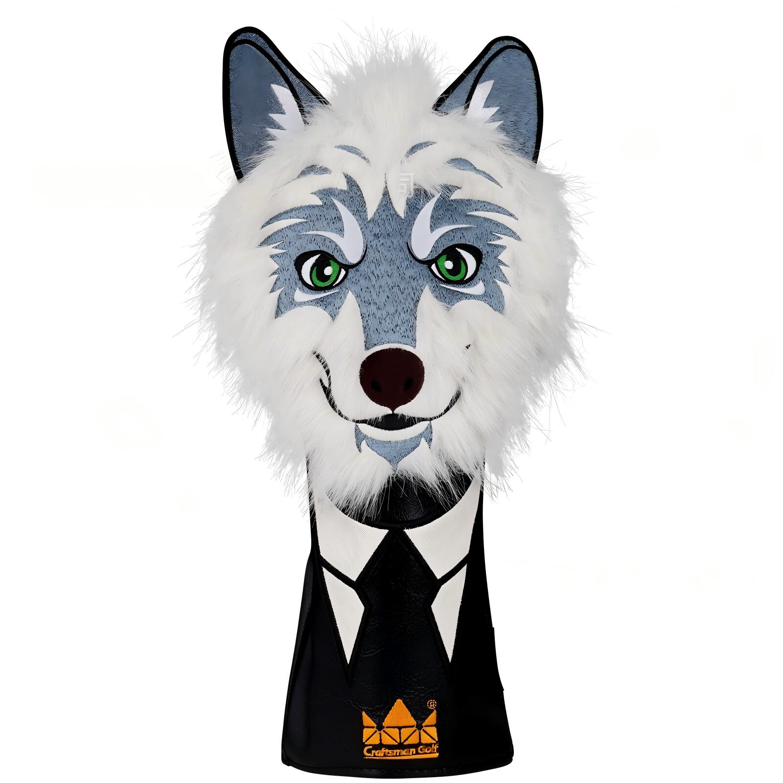 高尔夫球杆套 1号木帽套 Golf Cover 西装狼 毛绒个性球头保护套