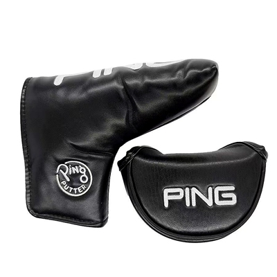 高尔夫推杆帽套 皮革 直角 半圆 推杆头套保护 golf putter cover