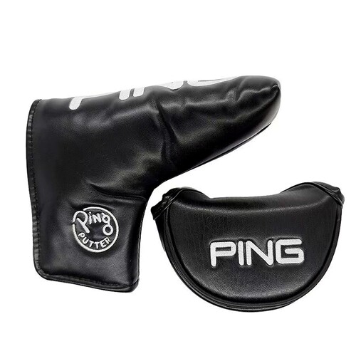 高尔夫推杆帽套 皮革 直角 半圆 推杆头套保护 golf putter cover