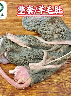 穆哈三西北清真新鲜羊肚子羊毛肚整套整个羊杂碎羊内脏山羊黑毛肚