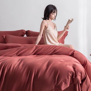 高端东帝兴贵妇级秋冬保暖100支天丝棉莱赛尔磨毛四件套1.8双人款