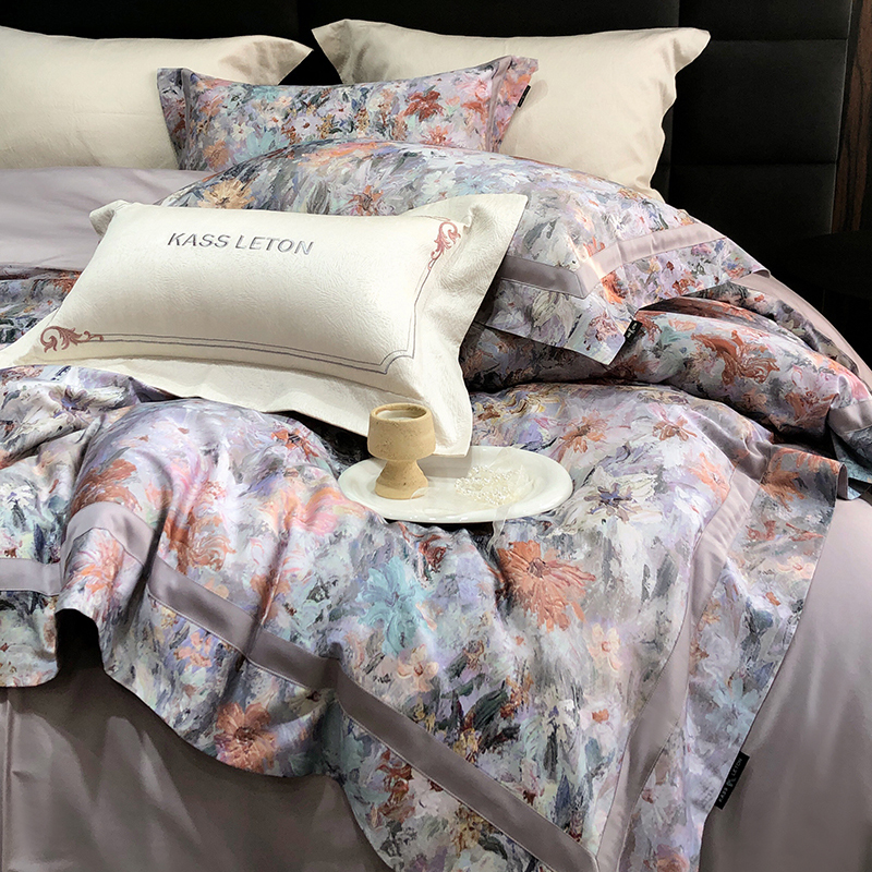 KASS LETON卡诗兰顿100支匹马棉0触裸感全棉贡缎四件套纯棉柔软2m