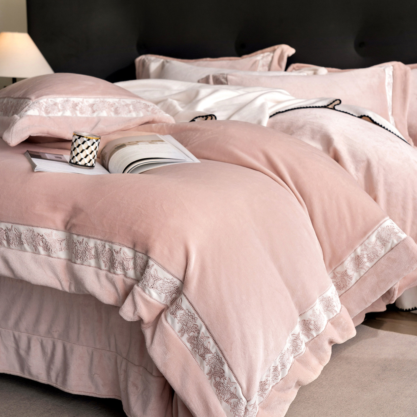 冬季保暖奶芙绒牛奶绒四件套珊瑚绒防静电全消光双面绒床单被套2m