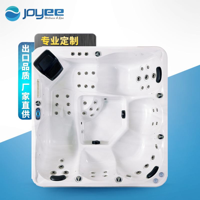 JOYEE厂家直销别墅花园5人SPA户外浴缸BP2100系统冲浪按摩大池