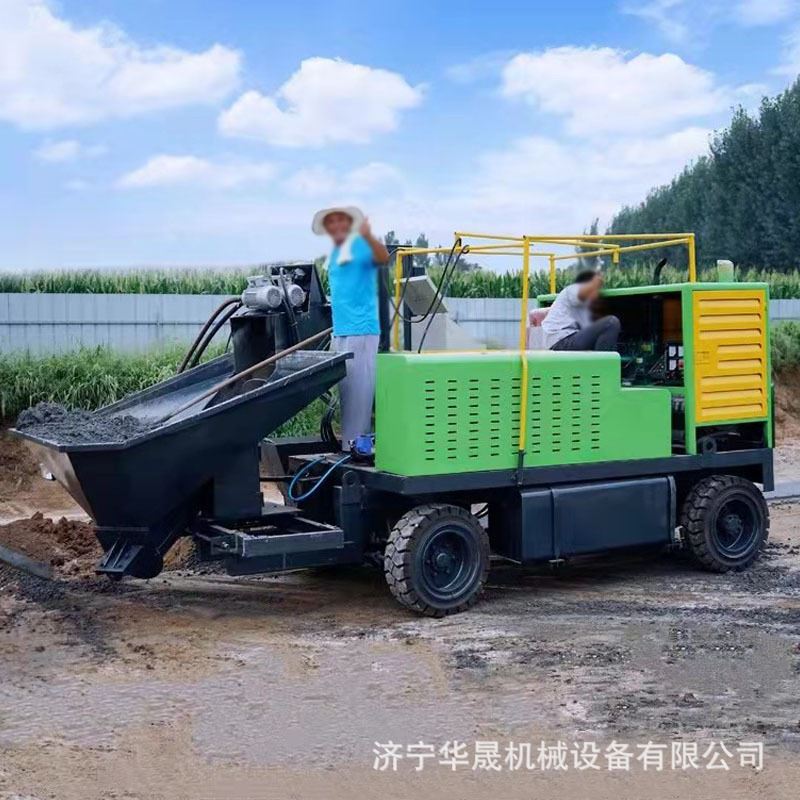公路水沟滑模机 排水沟成型机履带路沿石一次成型设备