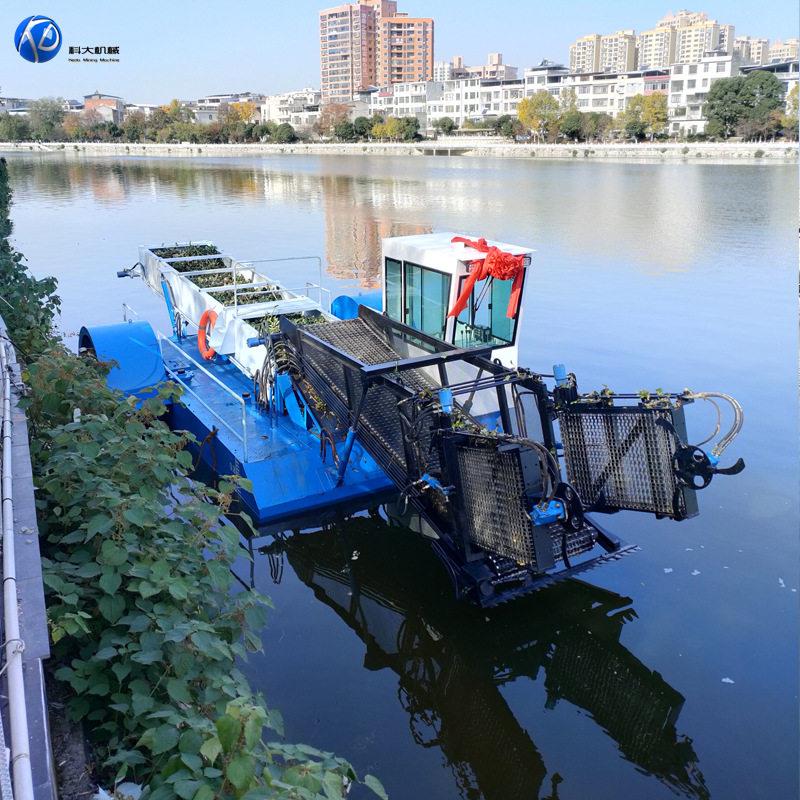 面漂PAF物收集器河道水水水葫芦收割打捞船水上库捞草割草浮船