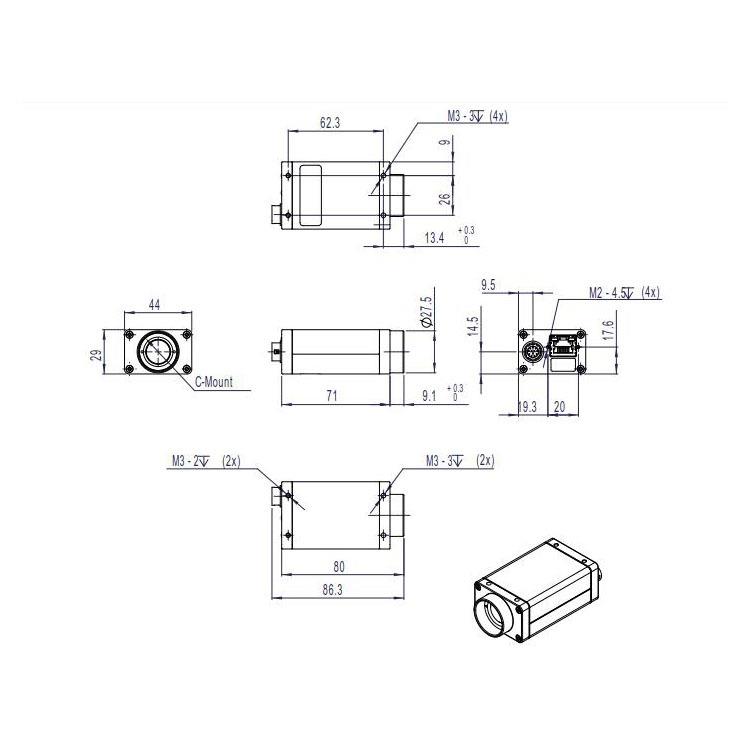MantaG-1原装AVTMantaG-1236B/C21.4MP工M业机COS视觉摄像头1.1相