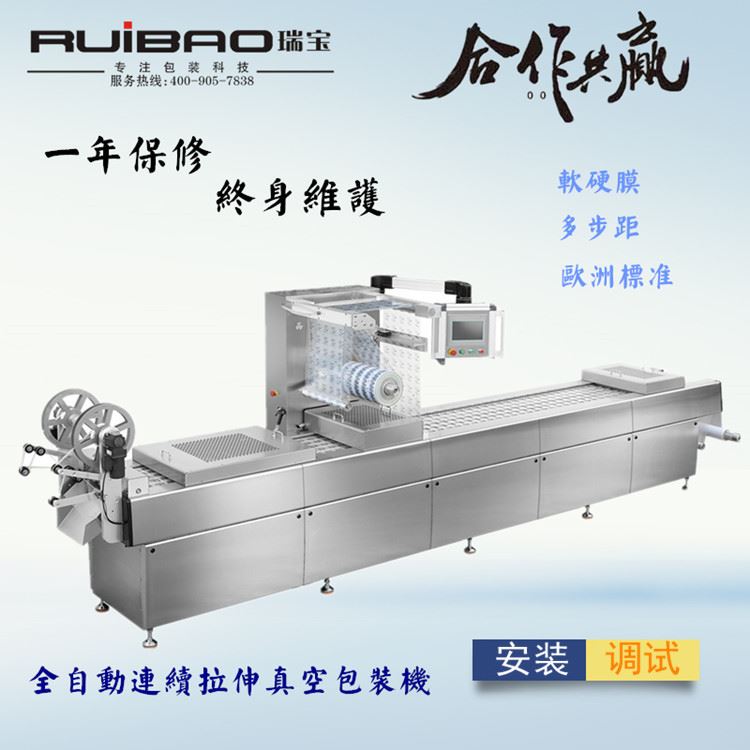 全自动连续拉伸槟榔猪油渣真空包装机 流水线真空封口机