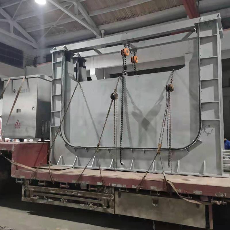 源头厂家液动下开式堰门不锈钢调节限流旋转液压电动截流分流水闸