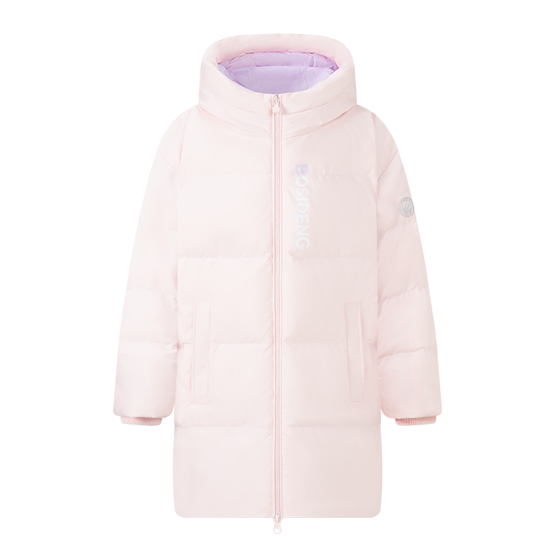 【170CM可选】波司登儿童羽绒服女童户外时尚连帽四防抗菌厚外套