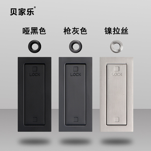 贝家乐幽灵门锁轻奢外挂式锁室内推拉暗藏门锁内嵌谷仓木门锁