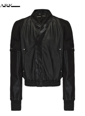 Disark 24FW 毛呢牛仔涂层拼接短款夹克