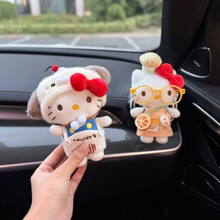 可爱Hellokitty汽车空调出风口装饰品车载香薰小摆件2025新款香氛