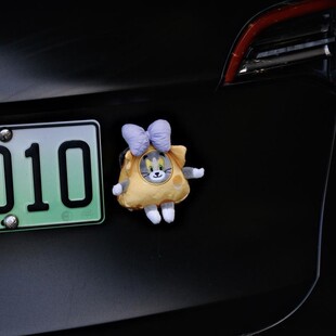 卡通可爱汽车尾部挂件车外玩偶装饰品车尾后备箱猫和老鼠公仔挂件