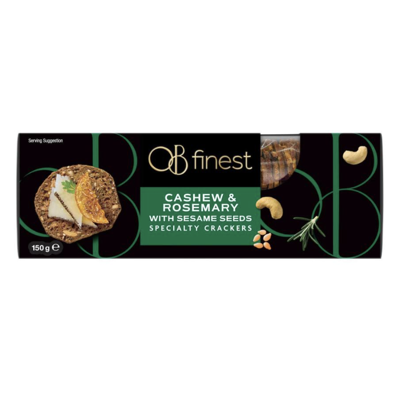 澳洲代购直邮 Ob Finest多口味香脆坚果蔬菜薄脆饼干150g进口食品