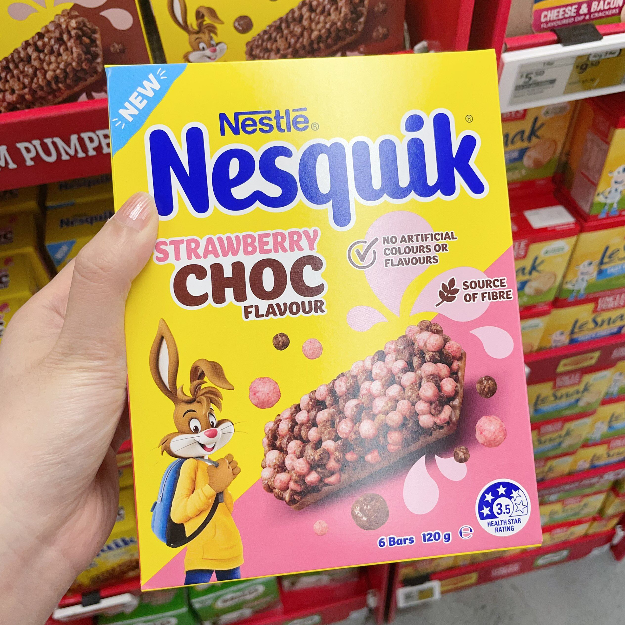 澳洲代购直邮 Nestle Nesquik 高乐高 巧克力脆香米能量棒 120g