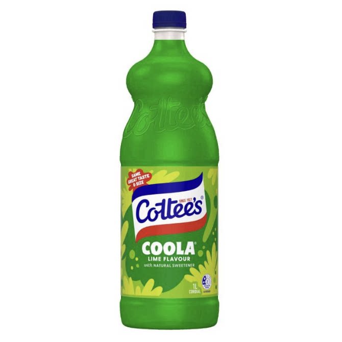 澳洲代购直邮 cottees 橙汁柠檬汁混合水果浓缩果汁 40% 1瓶 1L