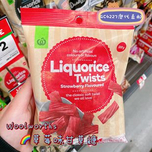 澳洲代购直邮 wws Liquorice草莓树莓混合巧克力甘草糖 270g