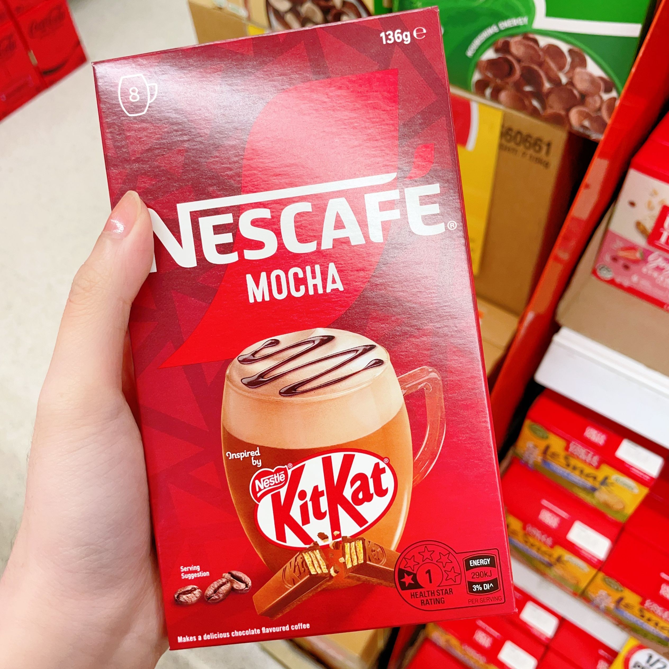 澳洲代购直邮Nescafe雀巢新版加浓口感速溶咖啡金装独立小包 10pk