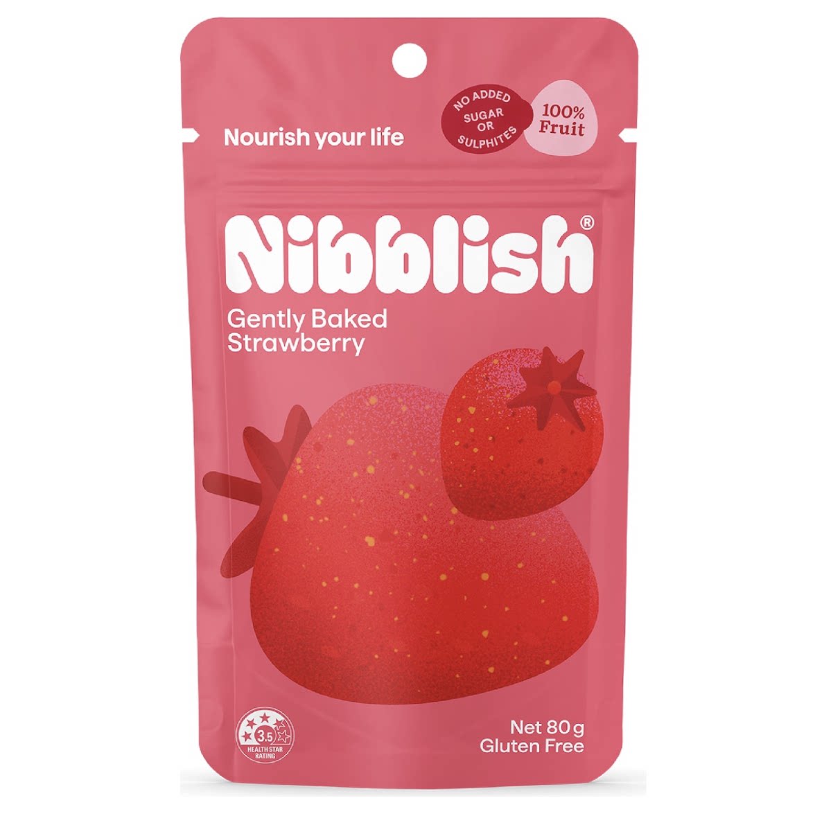 澳洲直邮代购Nibblish美味轻烤果干草莓干菠萝干芒果干蔓越干 80g