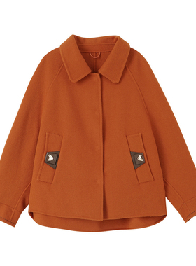 【年终大清仓】娃娃领减龄100%绵羊毛双面呢外套WK278