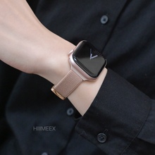 适用苹果手表 细版尼龙吸扣iwatch表带透气亲肤applewatch表带舒适运动表带