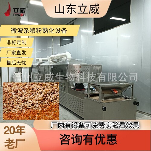 隧道式杂粮低温熟化设备 PLC触摸屏智能化 立威粮食干燥脱水机器