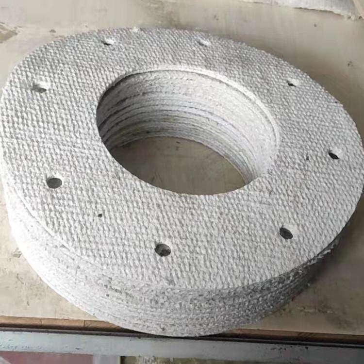 打孔镍铬丝陶瓷纤维棉垫片玻璃纤维涂胶垫片炉门密封陶瓷纤维垫片