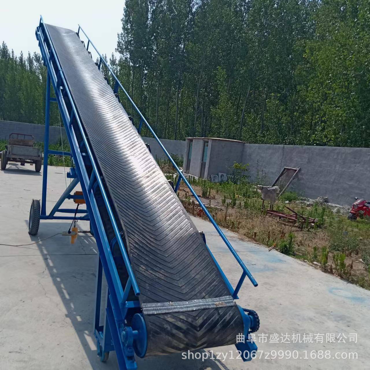 供应PVC裙板挡板自动化皮带输送机食品加工流水线运输机装车机