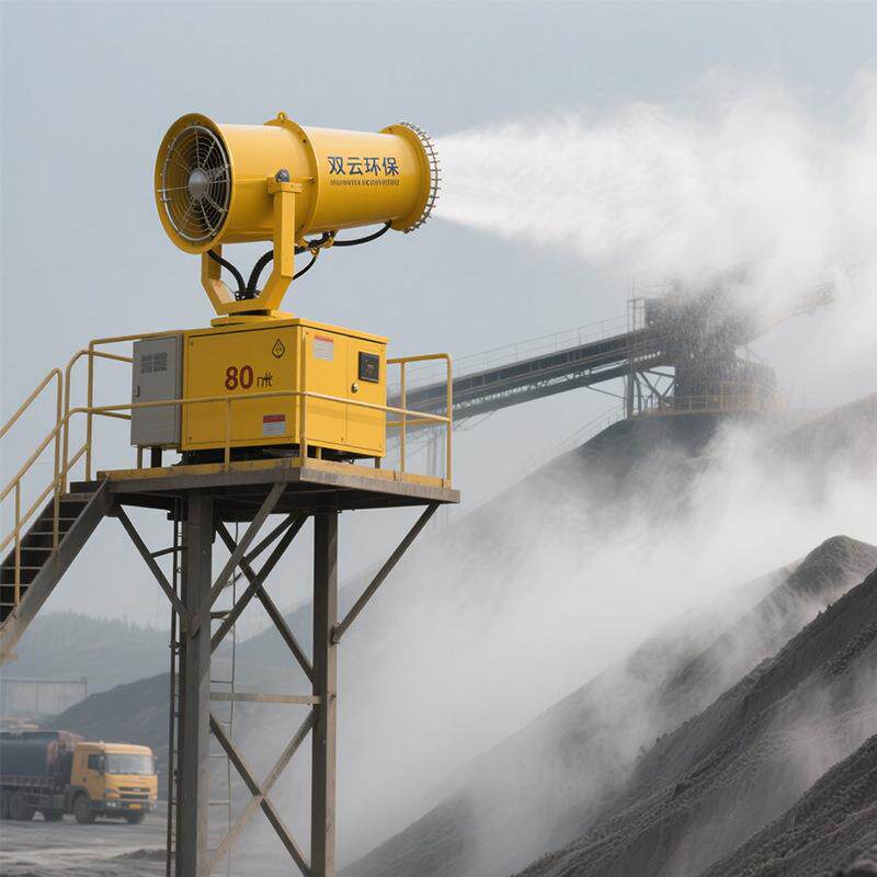 封闭式煤棚50米伴热保温型远程射雾器 防爆型智能除尘雾炮机厂家