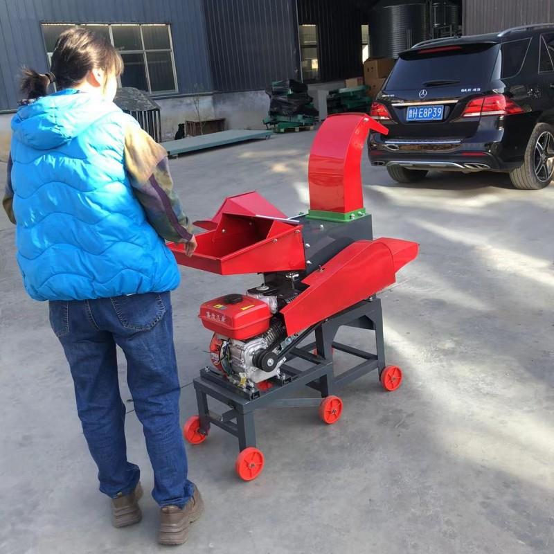 汽油机款铡草粉碎机 移动灵活玉米秸秆铡草机 稻草皇竹草揉搓