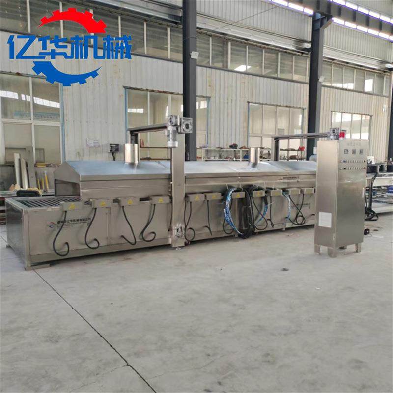 厂家直供鱼干油炸机 自动控温炸毛毛鱼设备 黄金带鱼油炸生产线