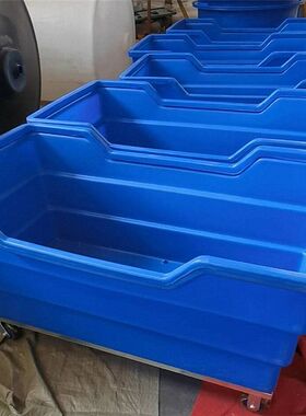 华社蓝色推布车布草笼车500L滚塑运输洗涤漂染经久耐用异型