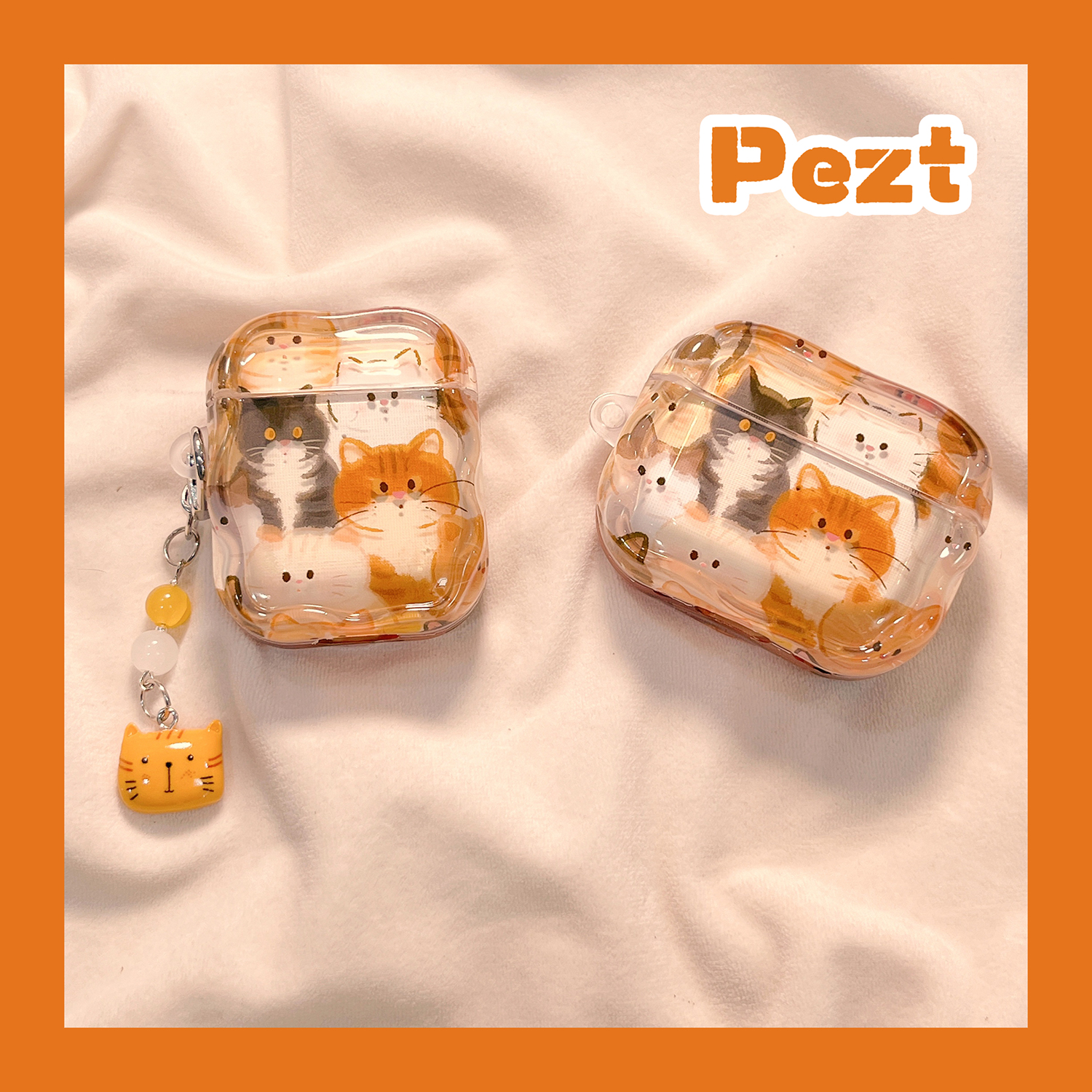 可爱卡通猫咪萌系耳机套新款