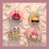 立体海绵宝宝适用AirPods1 2保护AirPods4代苹果耳机套无线蓝牙耳机壳情侣airpodspro3 2硅胶透明防摔新三代