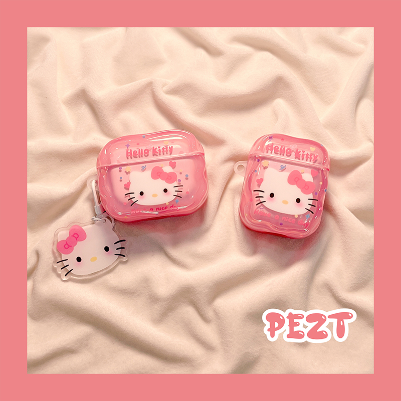 粉色耳机套可爱hellokitty超火