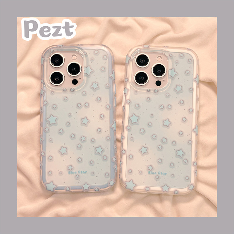 苹果手机壳星星磨砂少女心