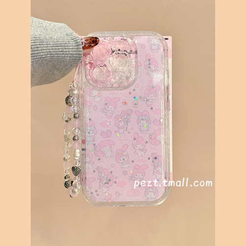 粉色美乐蒂少女心滴胶手机壳