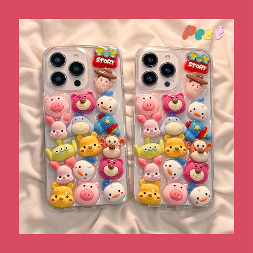苹果手机壳滴胶立体玩具总动员