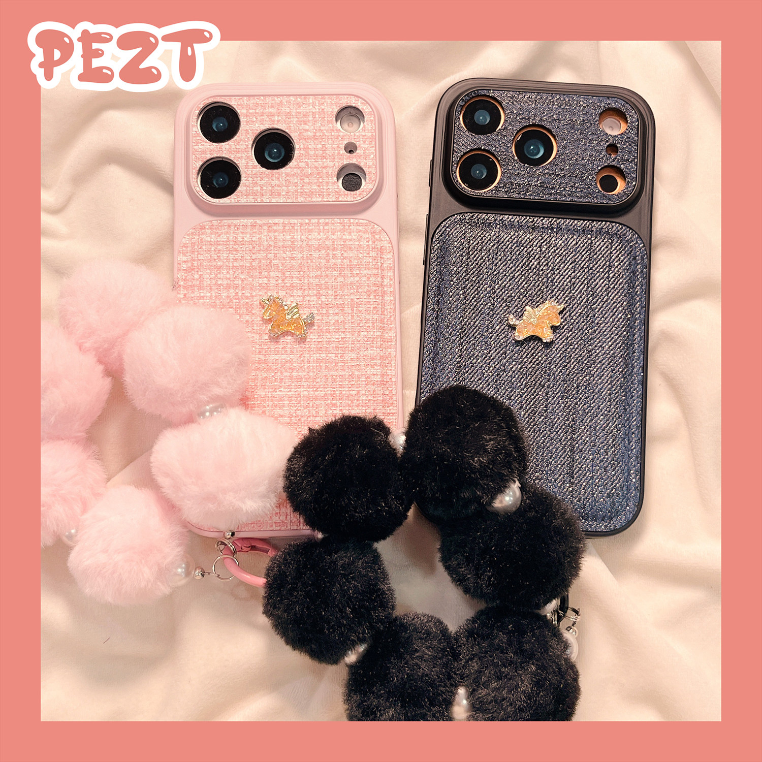 卡通立体小马牛仔布适用苹果17手机壳马年iphone16promax带挂绳17promax新款15防摔14保护套16女新年全包硅胶,3C数码配件,手机保护套/壳,淘宝优惠券,粉丝福利购,淘宝优惠卷