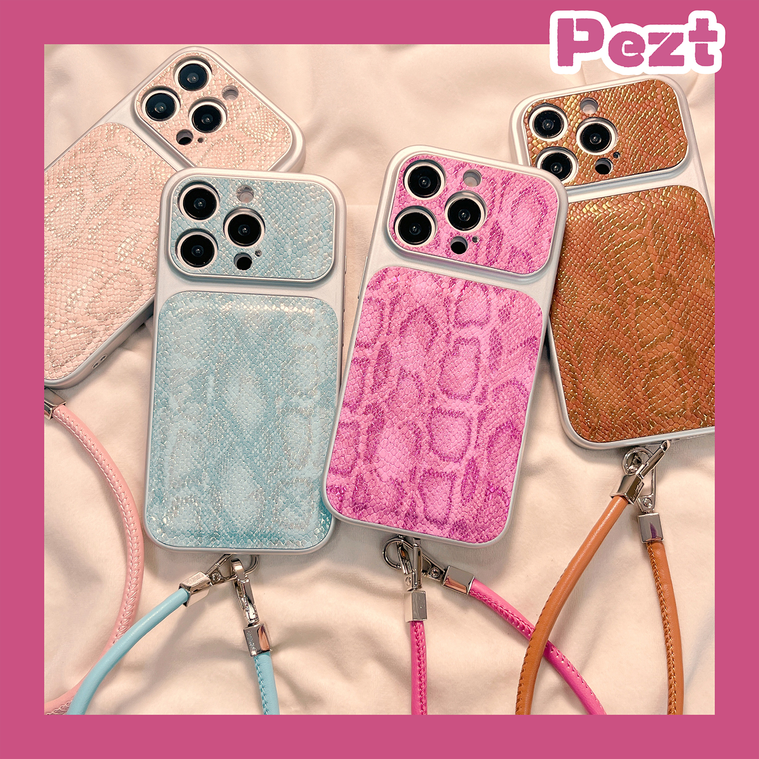 日韩ins风轻奢高级感蛇皮手机壳