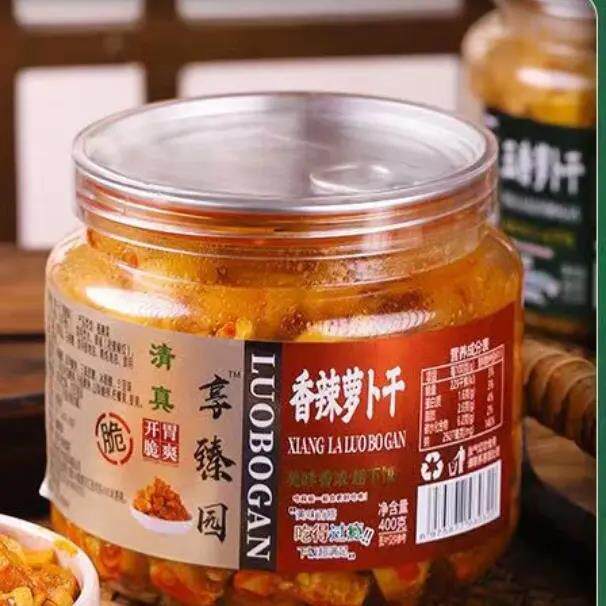 清真榨菜高山麻辣萝卜干下饭菜腌制香脆香辣麻辣即食酱菜咸菜400g